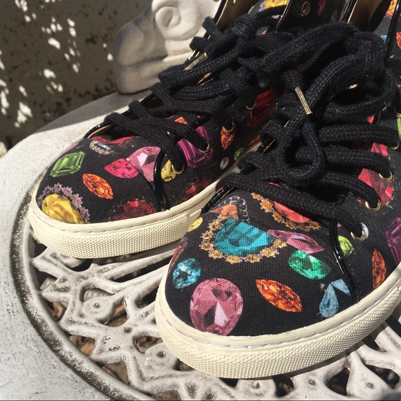 The CHARLOTTE OLYMPIA Jewel Canvas High Tops - Picture 4 of 8